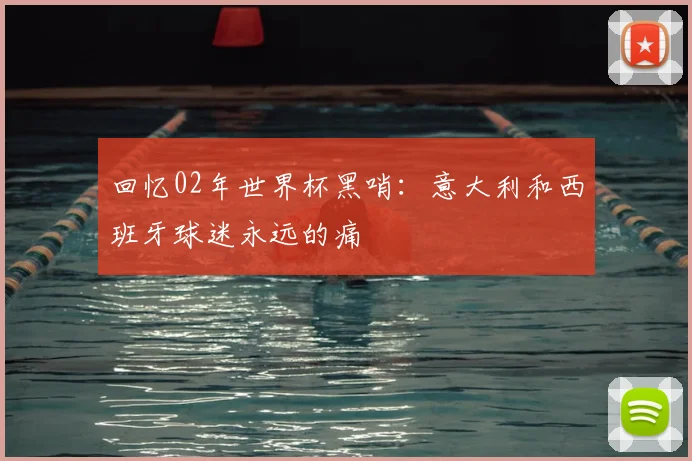 回忆02年世界杯黑哨：意大利和西班牙球迷永远的痛
